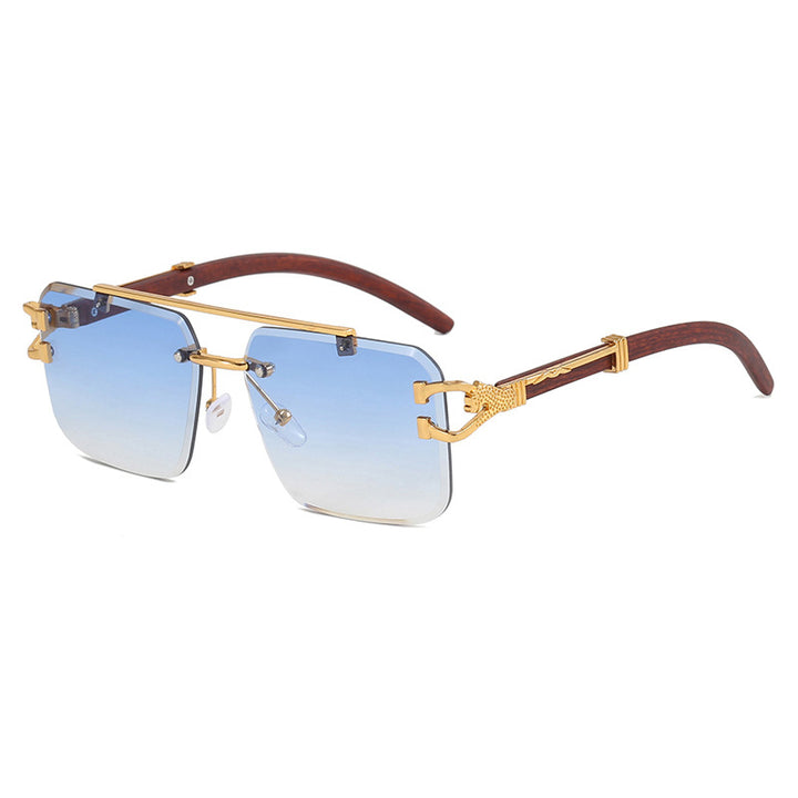 Damen modische Brille mit innovativem Rahmen und luxuriösem Holzdetail Karnz
