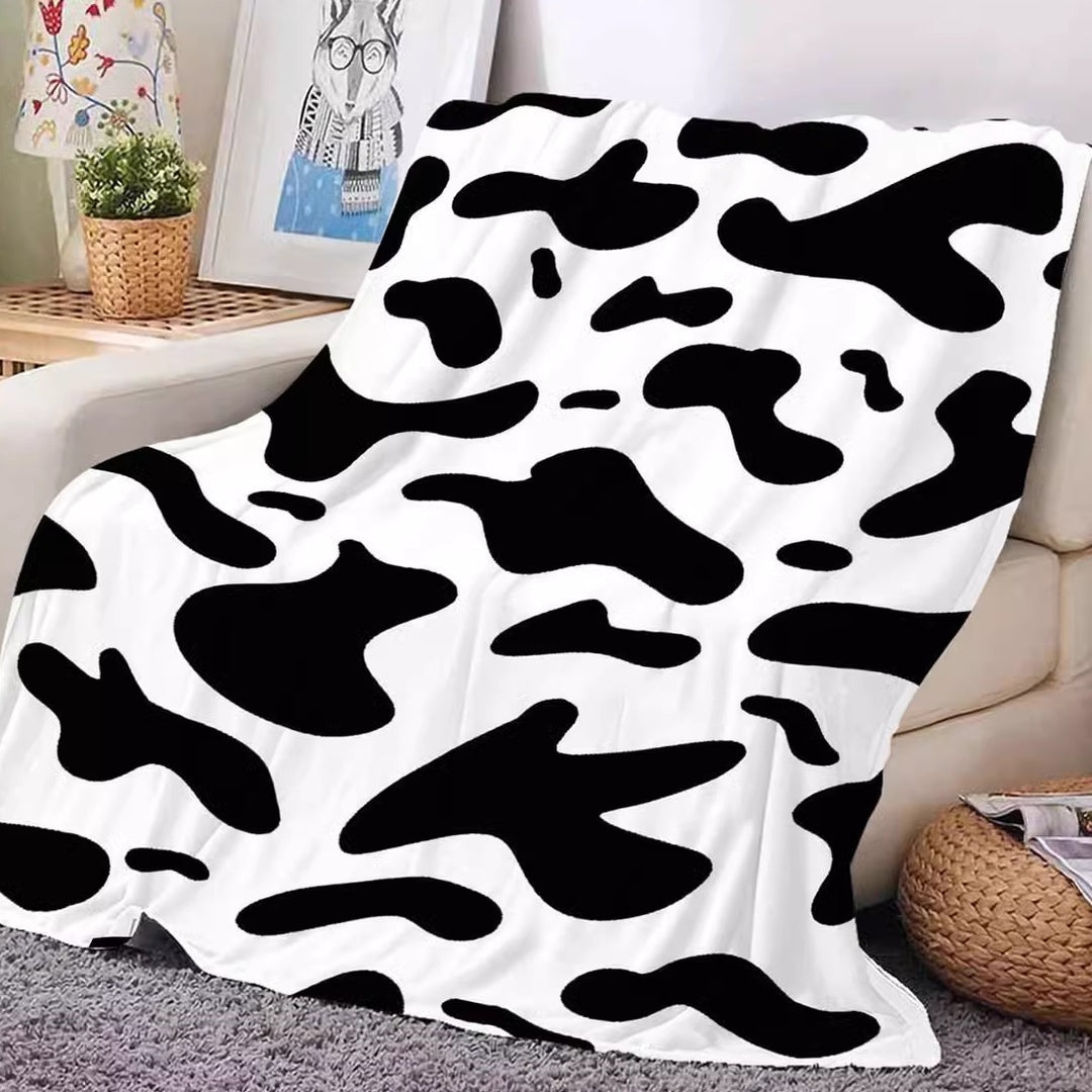 Gemütliche Kuhmotiv-Fleece-Decke