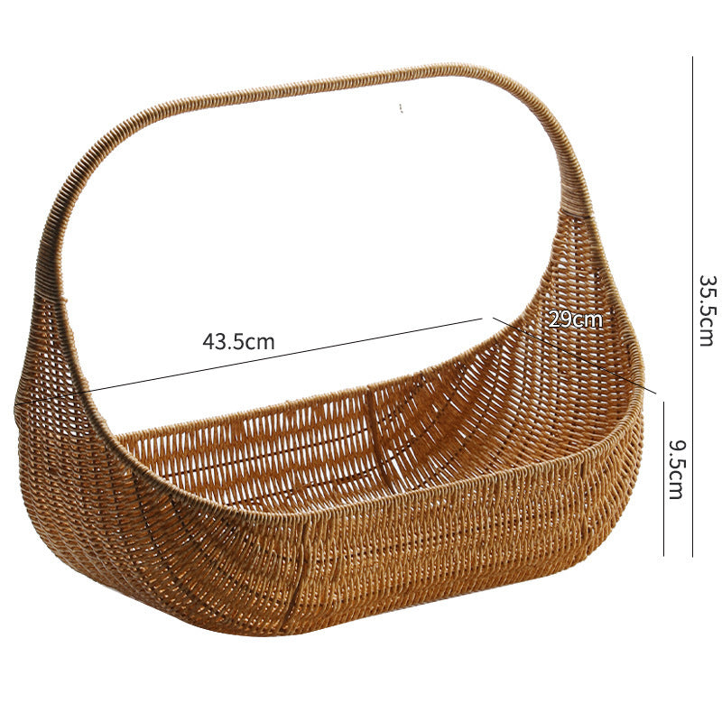 Handgefertigter Rattan Aufbewahrungskorb Karnz