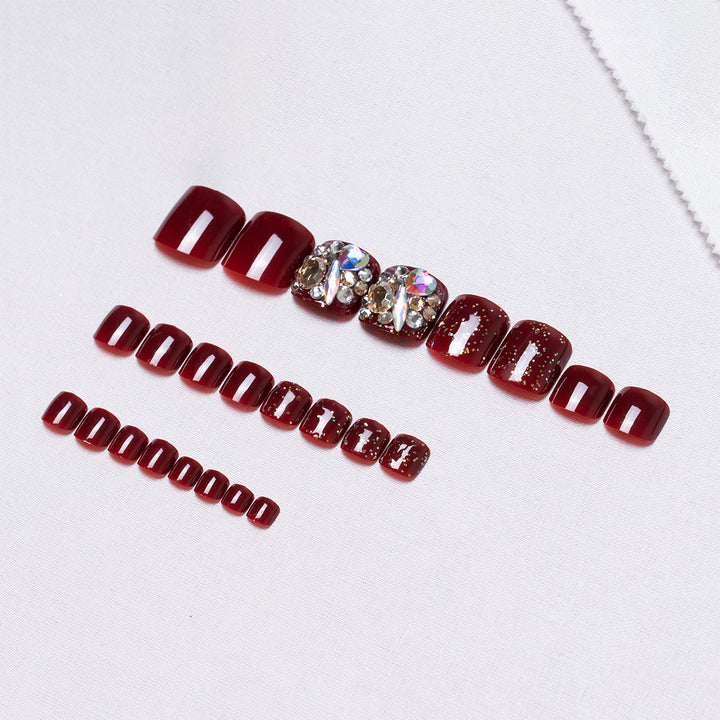 Elegantes Pediküre-Set mit Strassbesatz