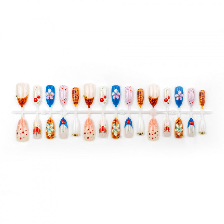 Künstlerische handgemachte Press-On Nagelkunstkollektion