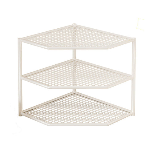 Dreifach-Eck-Metall-Mesh-Speicherregal für Badezimmer Küche Wohnzimmer