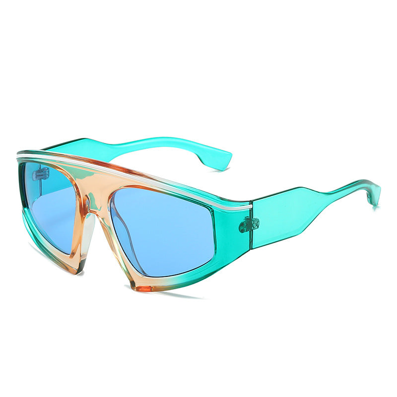 Damen Sportliche Sonnenbrille mit stylischem Rahmen und großen Linsen Karnz