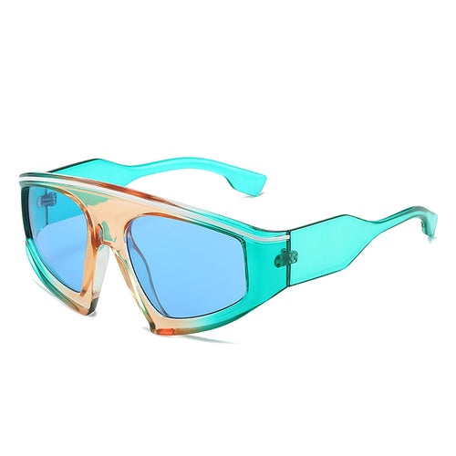 Damen Sportliche Sonnenbrille mit stylischem Rahmen und großen Linsen Karnz