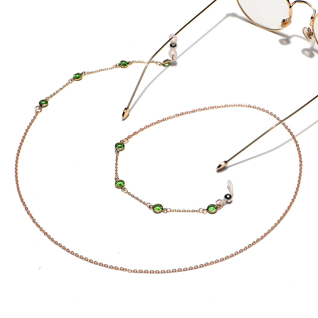 Elegante Edelstein Brillen Kette Karnz