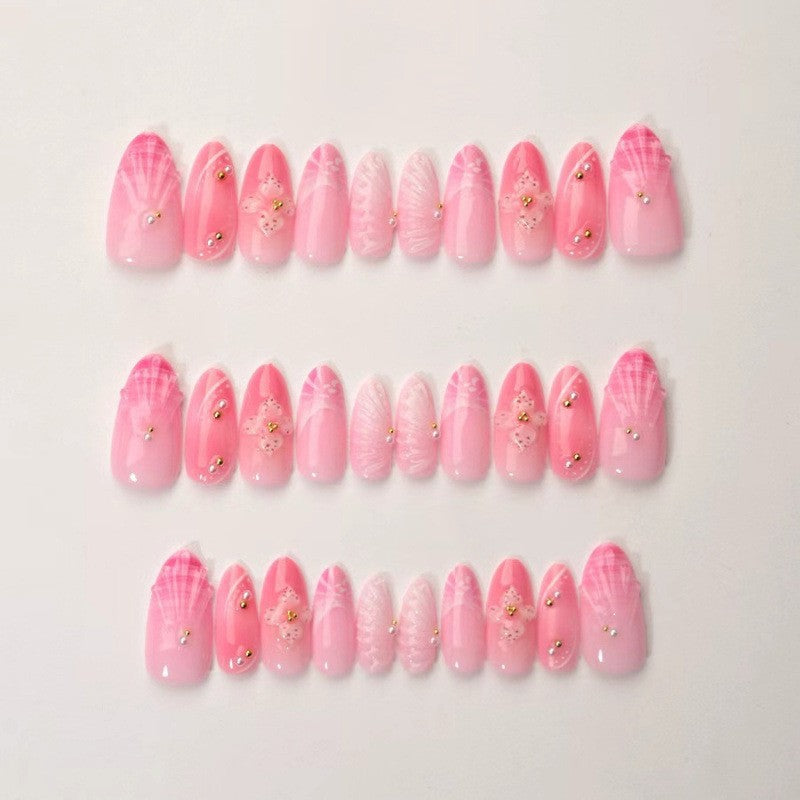 Dekorative Florale Press-On Nagelkunst