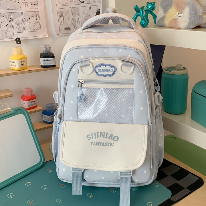 Stylische Pünktchen Schultasche Karnz
