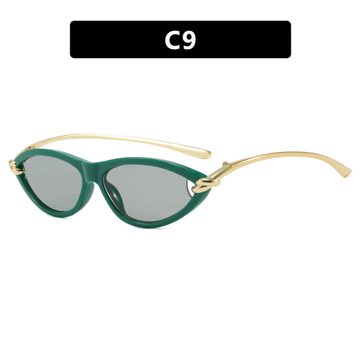 Damen Cat-Eye Sonnenbrille mit elegantem Metallrahmen und schützendem UV-Filter Karnz