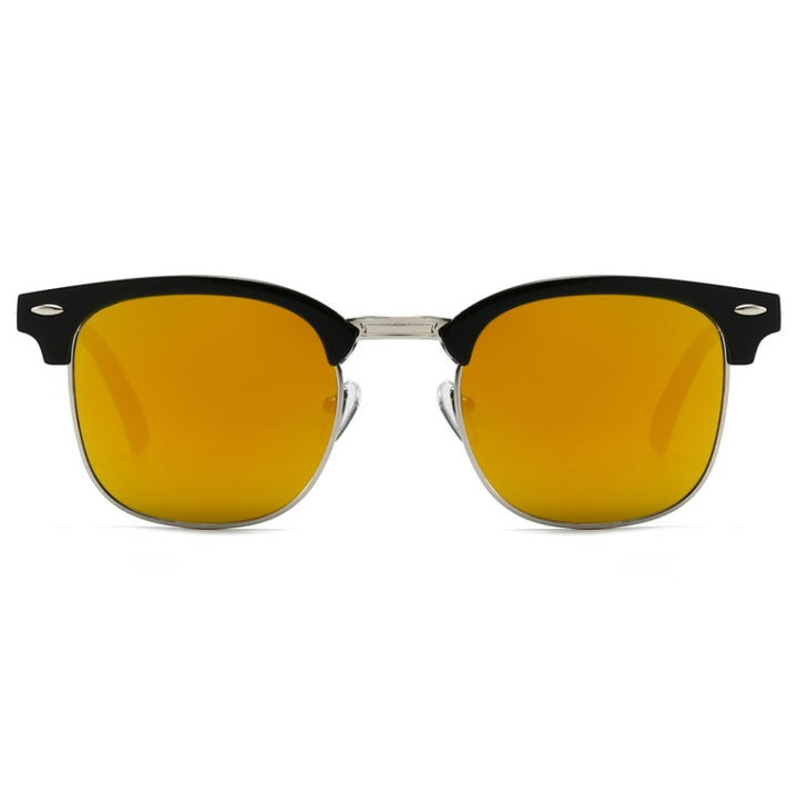 Damen modische Retro-Sonnenbrille mit metallischem Rahmen Karnz