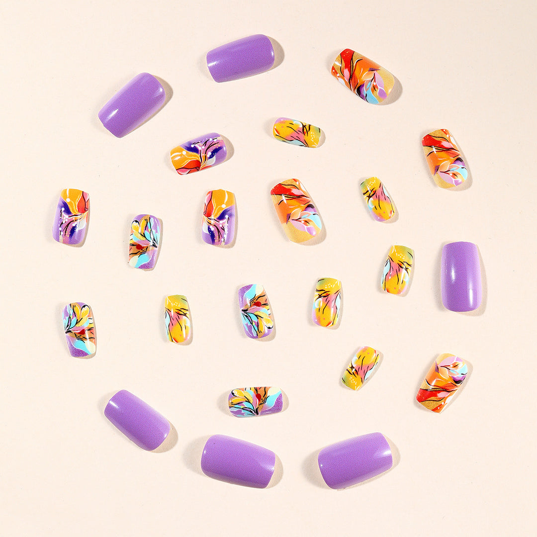 Künstlerische Florale Gel-Nagelkunstverlängerungen Karnz