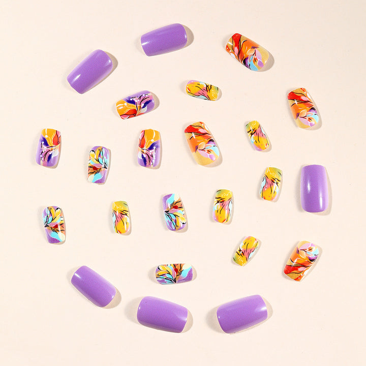 Künstlerische Florale Gel-Nagelkunstverlängerungen Karnz