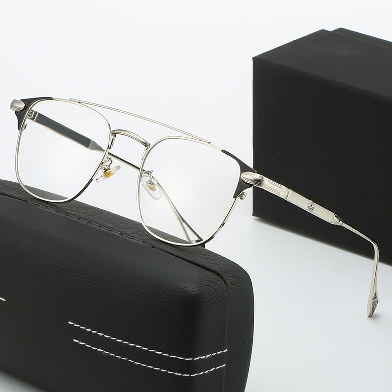 Damen modische Halbrahmen Brille Karnz