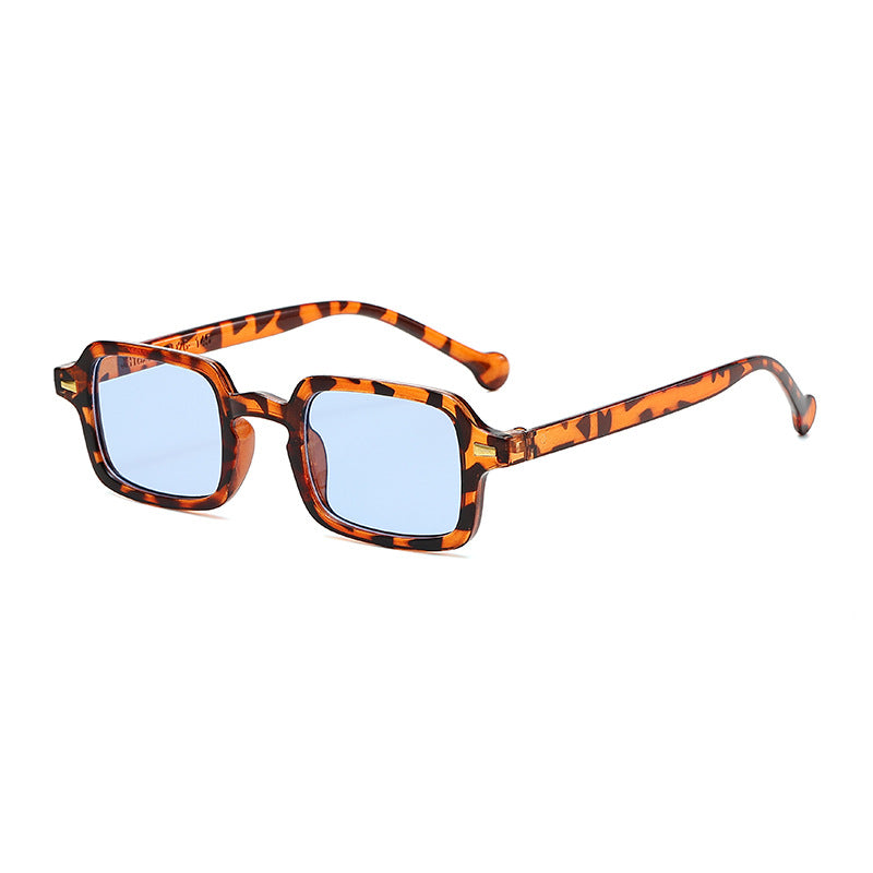 Damen geometrische Sonnenbrille mit trendigem Animal-Print Karnz