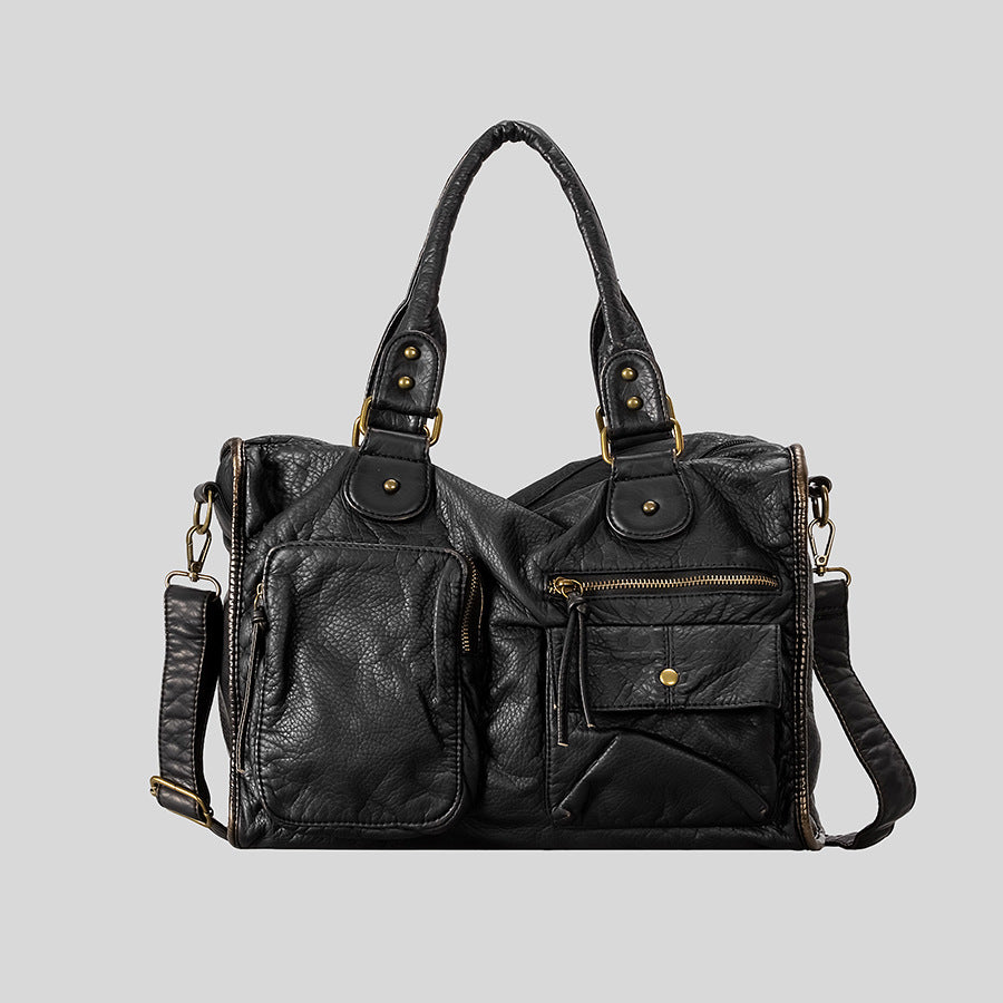 Multi-Taschen Funktionale Leder-Handtasche
