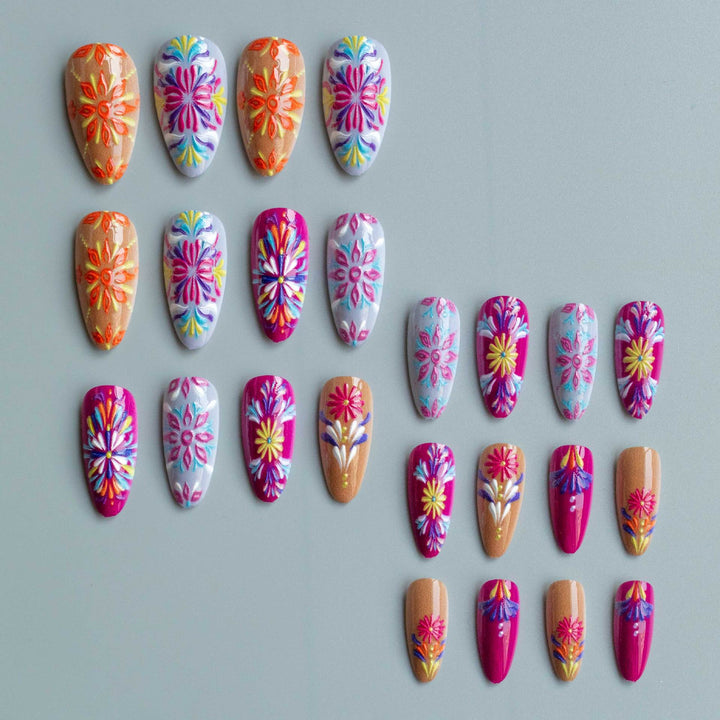 Kreatives Blumen-Acryl-Nagelkunst-Design-Kit