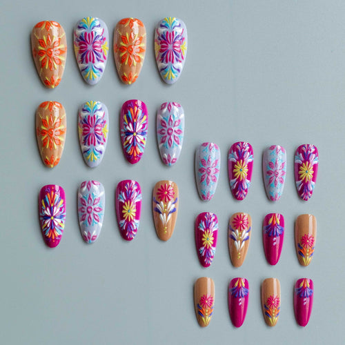 Kreatives Blumen-Acryl-Nagelkunst-Design-Kit