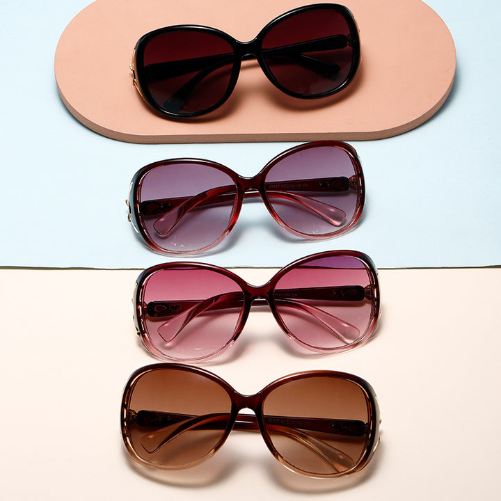 Damen Modische Sonnenbrille im eleganten Design mit auffälligen Verzierungen Karnz