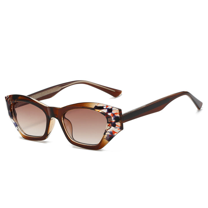 Damen Cat-Eye Sonnenbrille mit modernen transparenten Akzenten Karnz