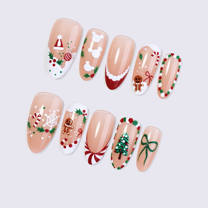 Kreatives Kunstnagelset für festliche Anlässe Karnz