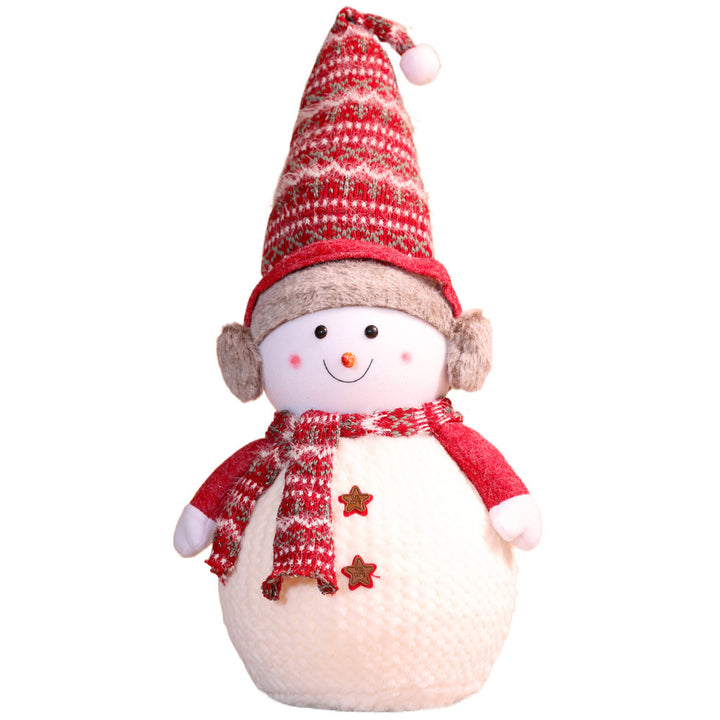 Dekorative Plüsch-Schneemann-Figur