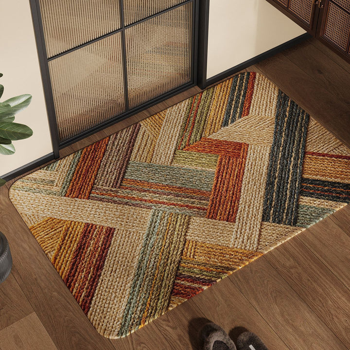 Zeitgenössischer geometrischer Musterbereichsteppich für Zuhause