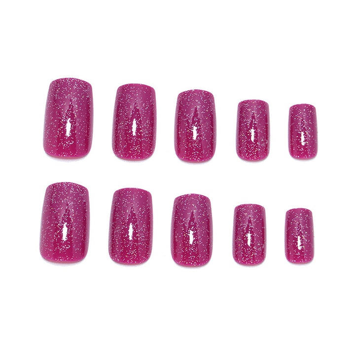 Glamouröse Glitzer Press-On Nagelset Karnz