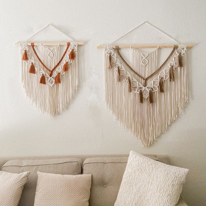 Macrame Wandkunst Dekor Karnz