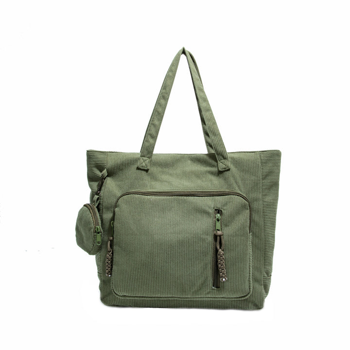 WoSpacious Mehrfach-Taschen Canvas Einkaufstasche Karnz