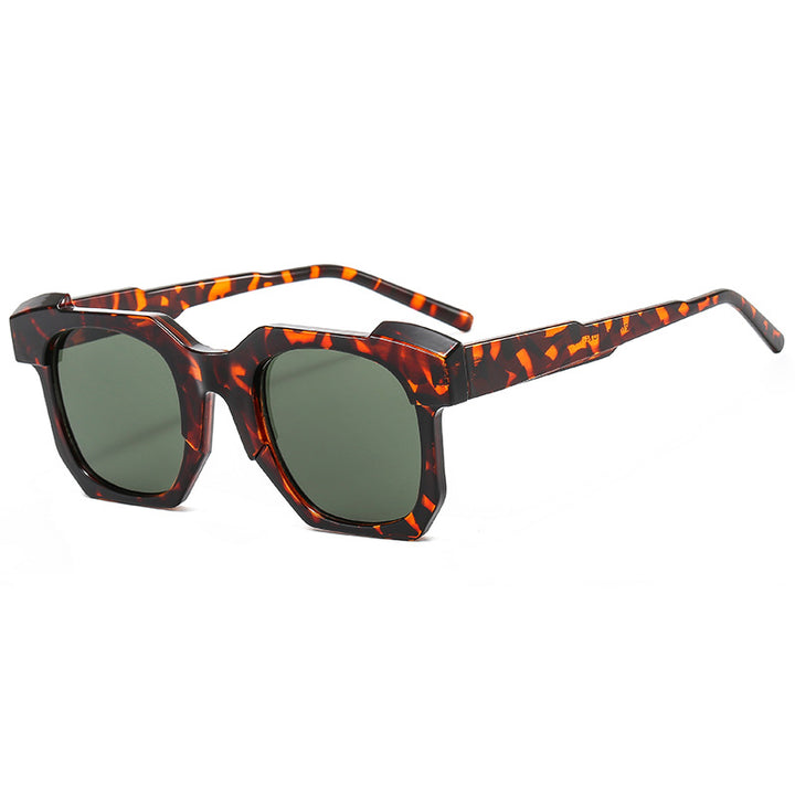 Damen modische Sonnenbrille im eckigen Design mit kontrastierenden Rahmen Karnz