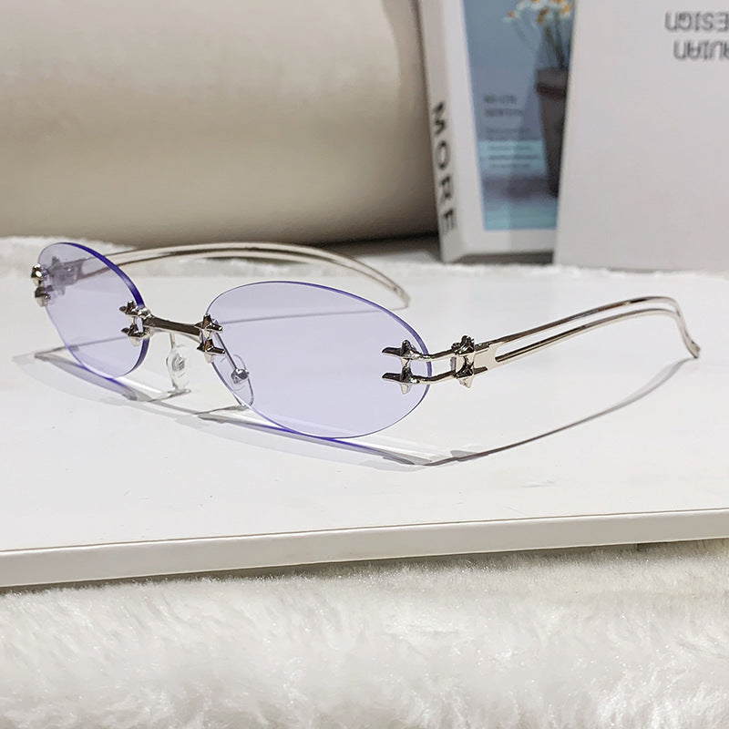 Damen elegante Metall-Brille mit filigranem Design Karnz