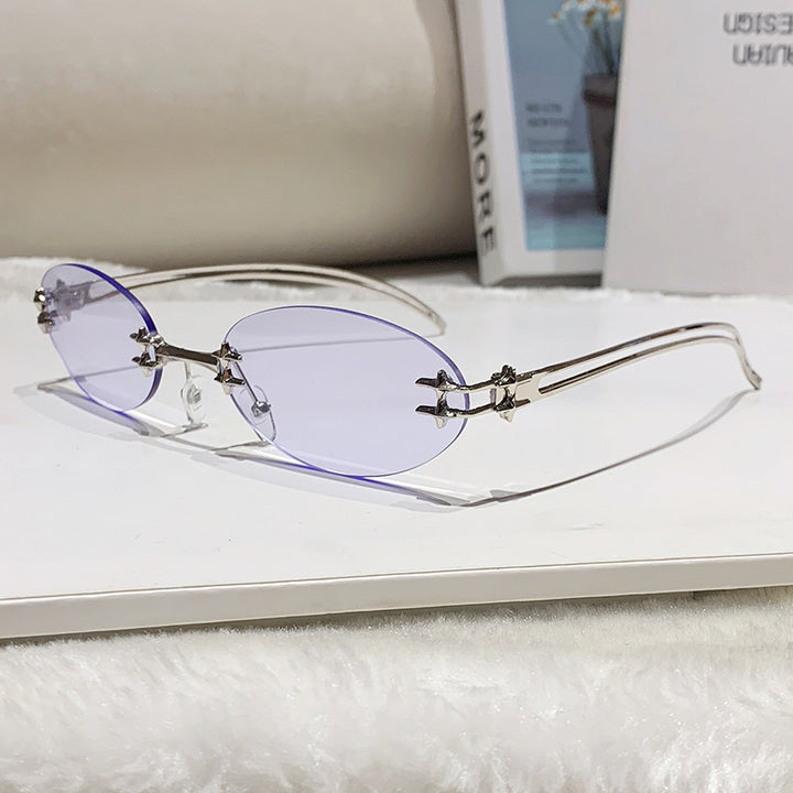 Damen elegante Metall-Brille mit filigranem Design Karnz
