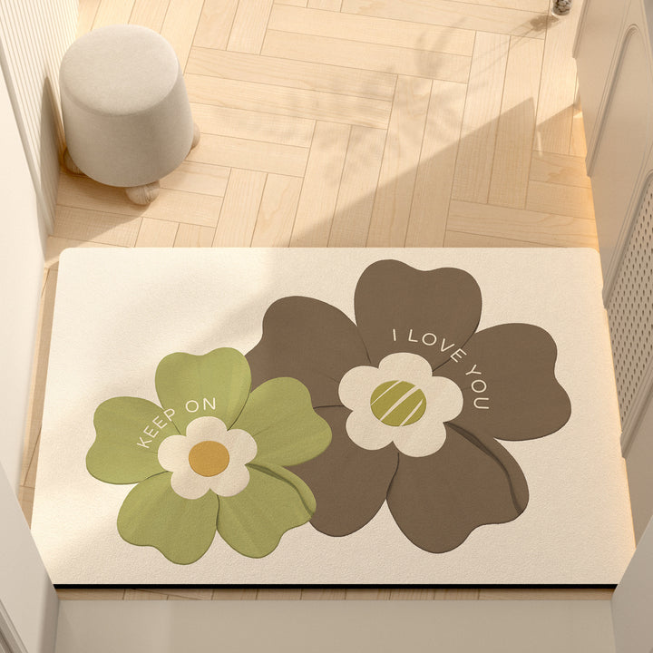 Verspielt Florales Motiv Memory Foam Badematte