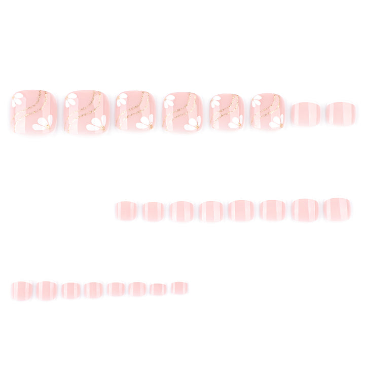 Fußnagelkunst mit eleganten blühenden Designs und Glitzerakzenten Karnz