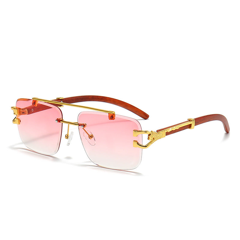 Damen modische Brille mit stilvollem Holzrahmen Karnz