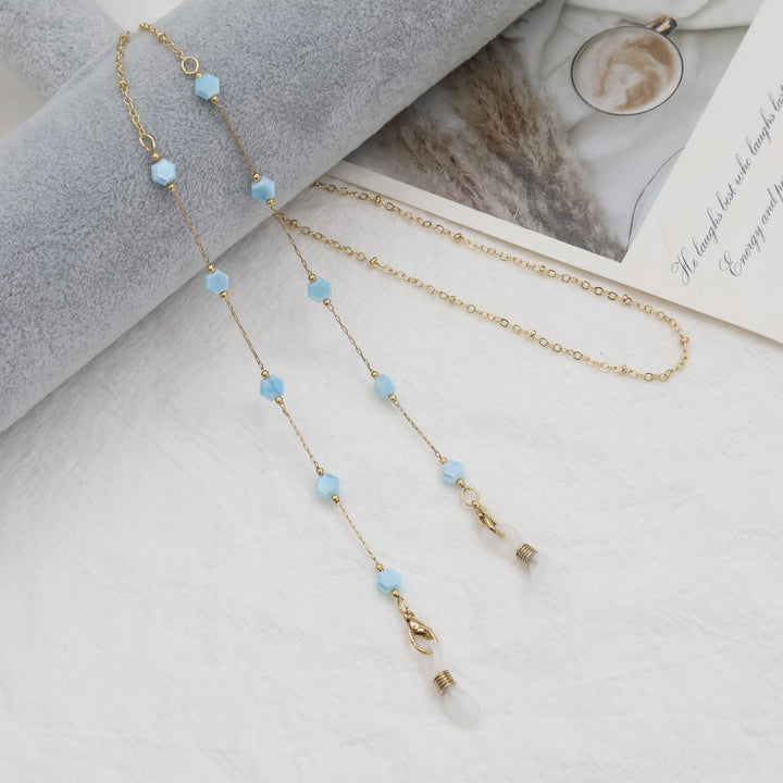 Elegante goldene Ketten Halskette mit Edelsteinen Karnz