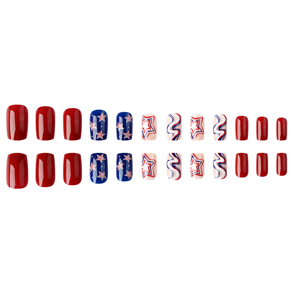 Themen Press-On Nagelkunst Set mit Sternen Design Karnz