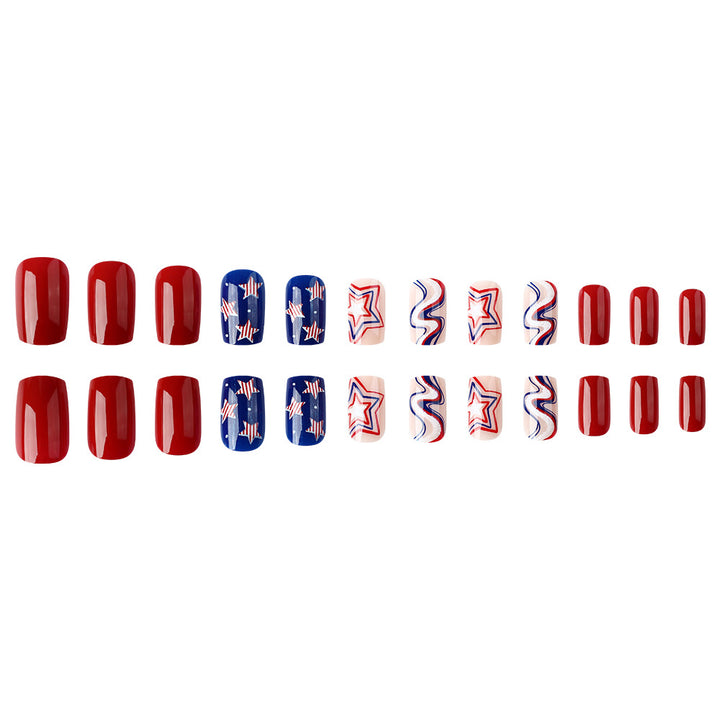 Themen Press-On Nagelkunst Set mit Sternen Design Karnz