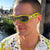 Damen stilvolle Sonnenbrille mit modischem Schwung Karnz