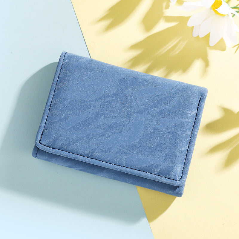Strukturiertes Leder Klappenwallet