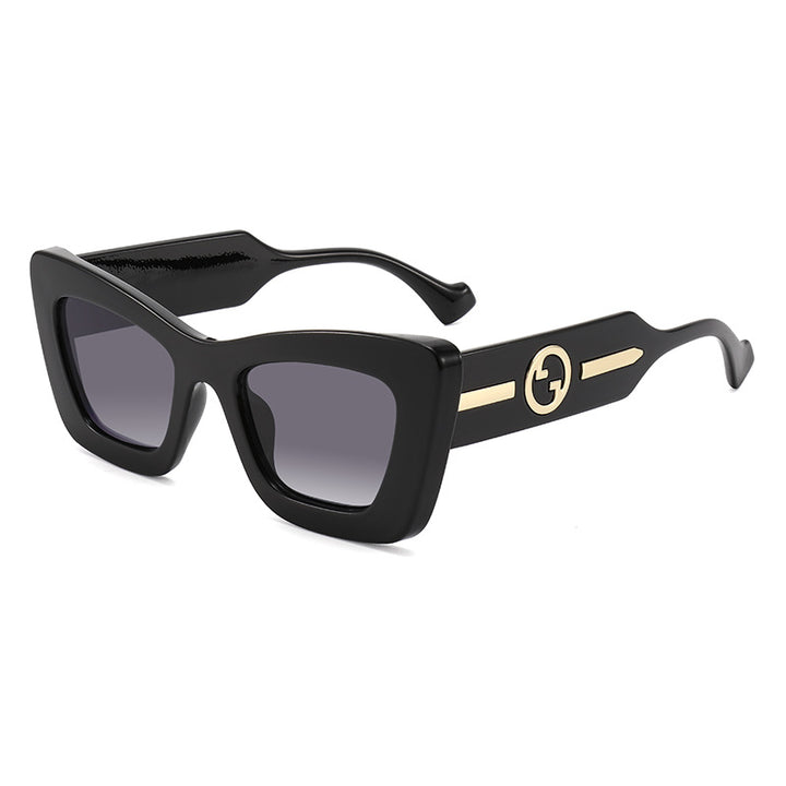 Damen Designer-Sonnenbrille mit markantem geometrischen Rahmen und hochwertiger Verarbeitung Karnz
