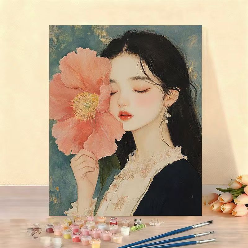 DIY Floral Portrait Malen nach Zahlen Set Karnz
