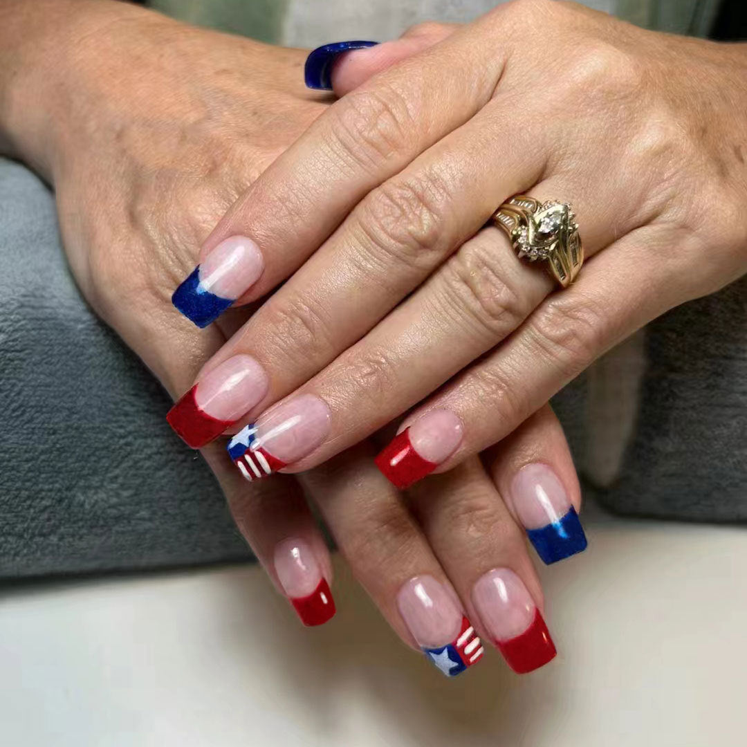 Patriotisches Nagelkunst-Set