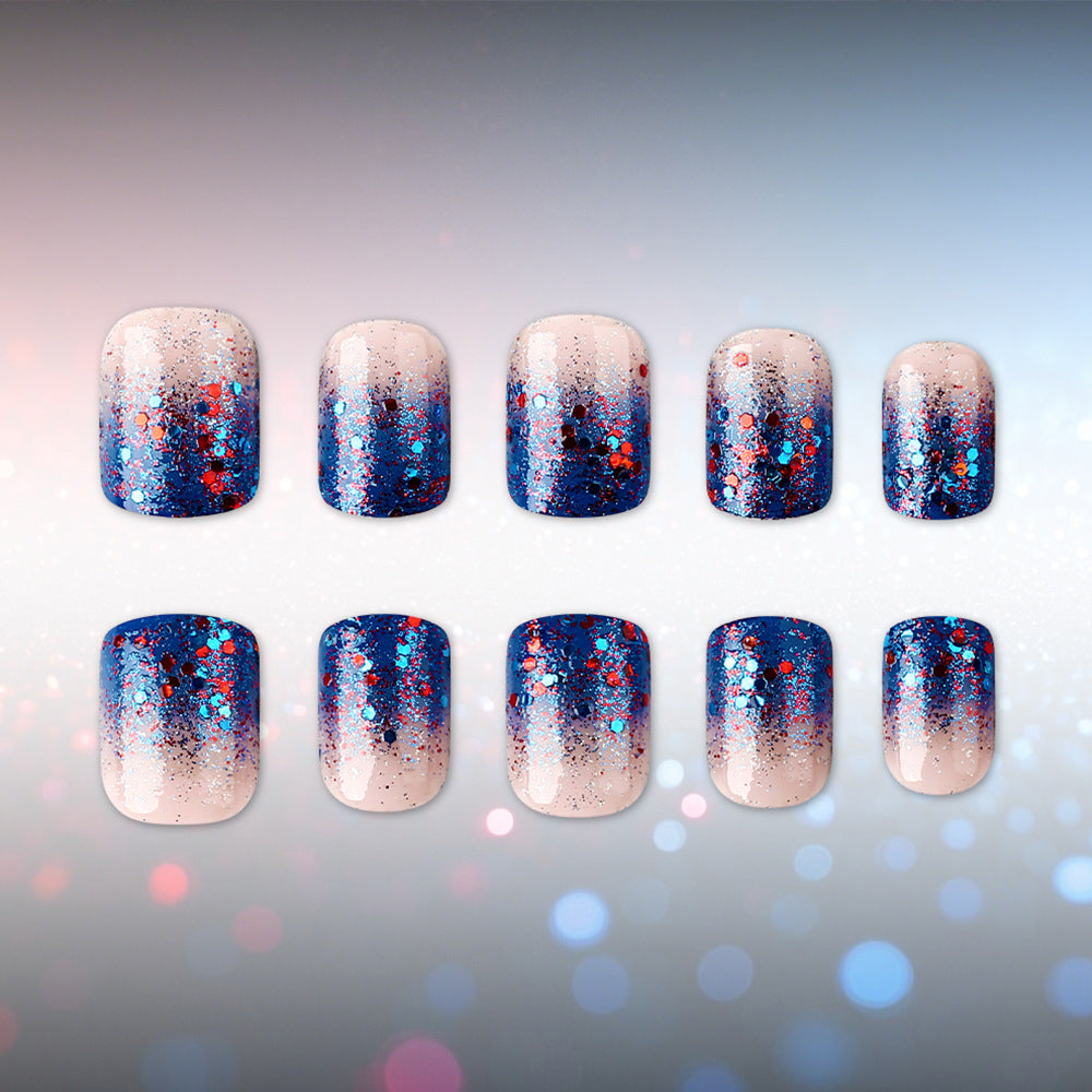 Glitzerverlauf Press-On Nagelset Karnz