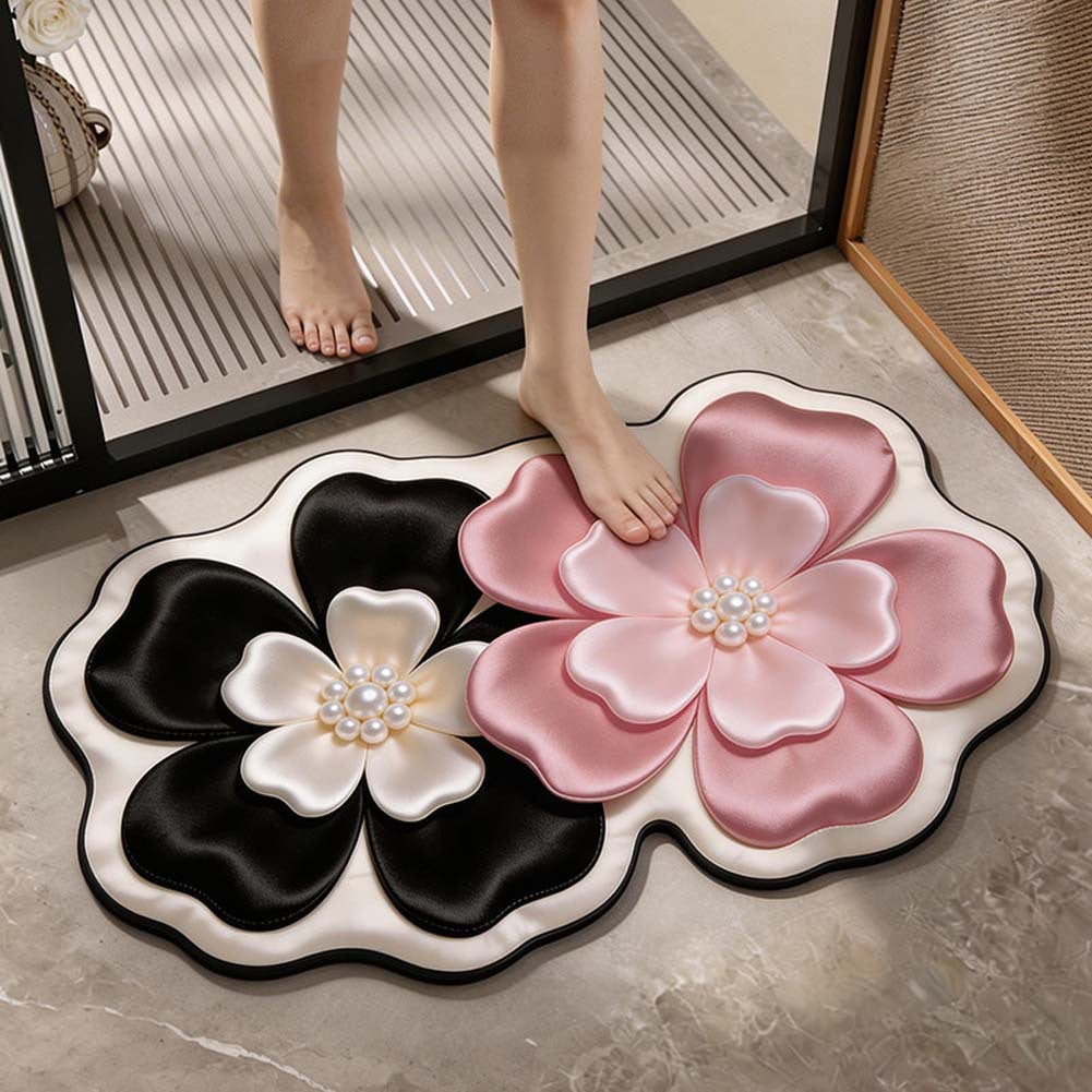 Florales Design Dekorative Badematte