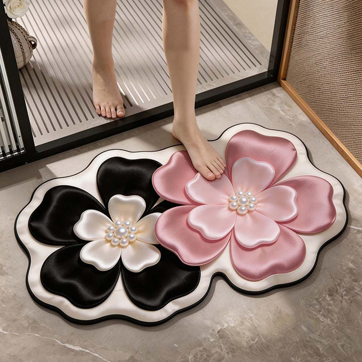 Florales Design Dekorative Badematte