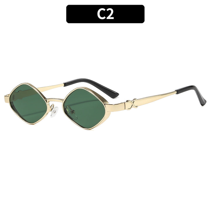 Geometrische retro-inspirierte Sonnenbrille