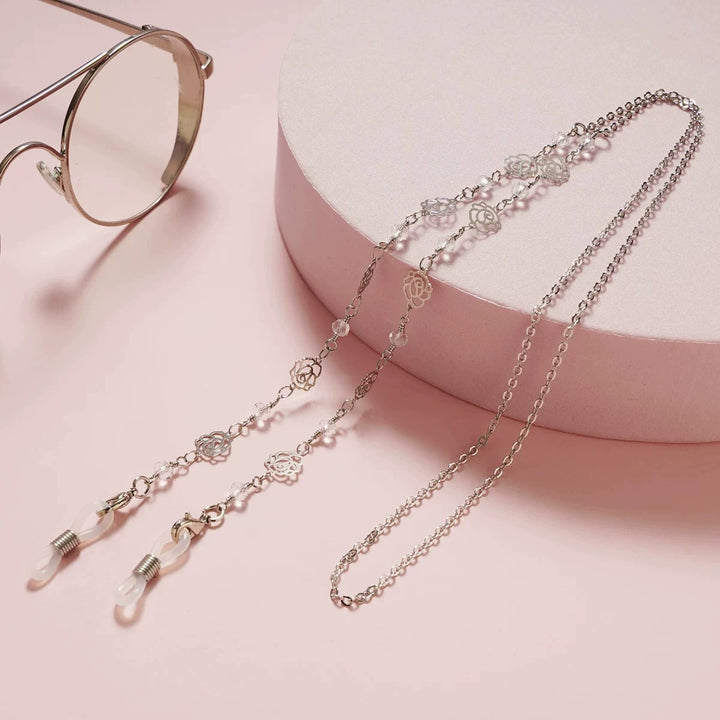Modische Brillenhalterkette mit Blumen-Design Karnz