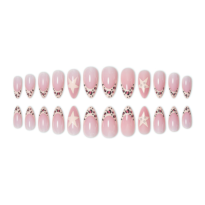 Künstlerischer Stern und Tierdruck Nagelkunst Extensions Karnz