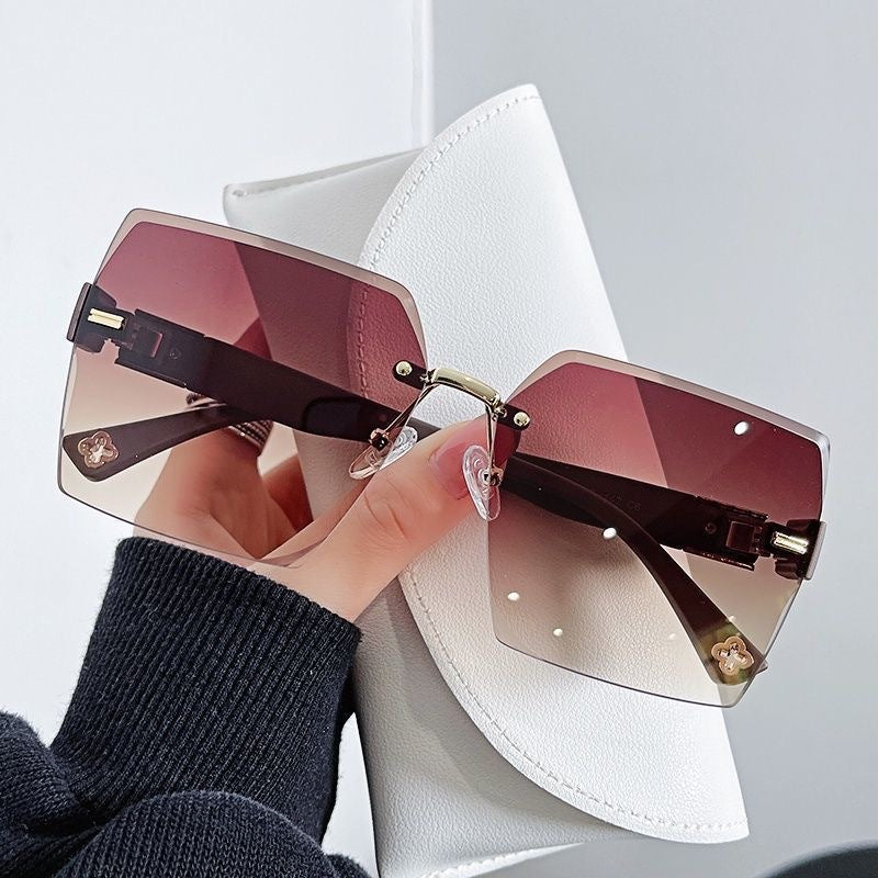 Übergröße Geometrische Schild Sonnenbrille Karnz