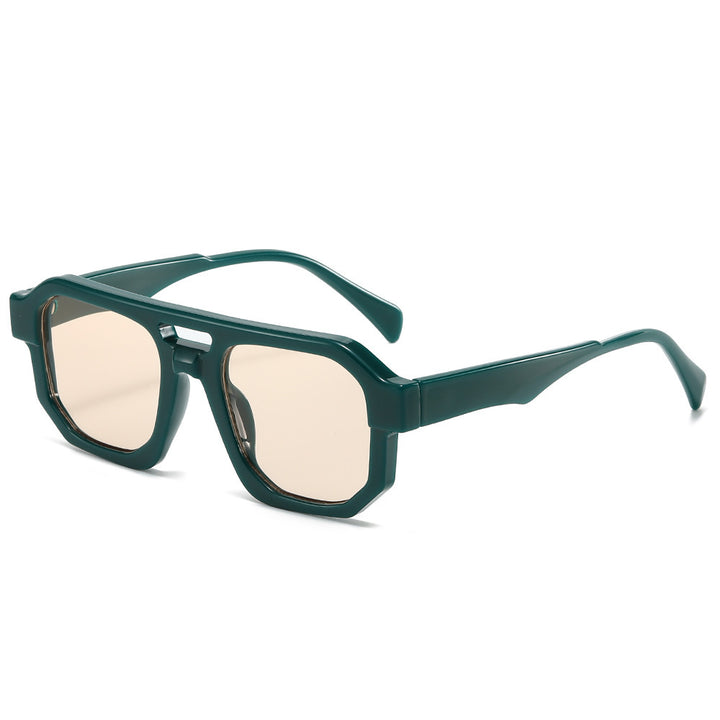 Fashion-Forward Geometrische Übergroße Sonnenbrille Karnz